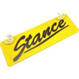 Mikasso Stance Yazılı Sarı Dekor Plaka Vantuzlu Cam Süsü 22X7.5CM - Çok Renkli
