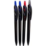 Mikasso Starone Tükenmez Kalem Seti 4 Lü Set 2 Mavi 1 Siyah 1 Kırmızı Pürüzsüz Yazım Ergonomik Basmalı Tip Ç - Çok Renkli