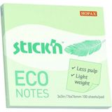 Mikasso Stickn 76X76MM Eco Notes Yapışkanlı Not Kağıdı Pastel Yeşil 100 Yaprak (12 Paket) 21748 Yapışkanlı N - Çok Renkli