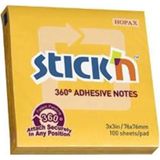 Mikasso Stickn Yapışkanlı Not Kağıdı 76X76 mm 360 Altın 100 Yaprak 12 Li 4-2155100-5001 (1 Paket 12 Adet) Di - Çok Renkli
