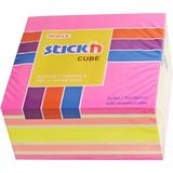 Mikasso Stickn Yapışkanlı Not Kağıdı 76X76 mm Küp 4 Renk 400 Yaprak 4-2153600-5001 Yapışkanlı Not Kağıdı - Çok Renkli