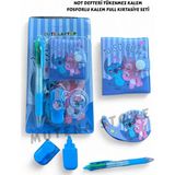 Mikasso Stitch Figürlü Not Defteri Tükenmez Kalem Seti- 4 Parça Kırtasiye Seti Diğer - Çok Renkli