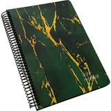 Mikasso Stone Sert Kapak Spiralli 17X24 Kareli 96YP Defter Sert Spiralli Kareli 96 Yaprak Orta Boy Yeşil Oku - Çok Renkli