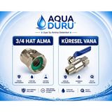 Mikasso Su Arıtma Cihazı 3/4 Hat Alma Aparatı ve 1/4 Mini Küresel Vana ( Çamaşır Mak. Hat Alımı Için Uygun) - Çok Renkli