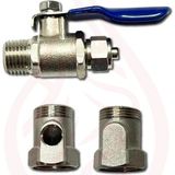 Mikasso Su Arıtma Cihazı Için Bataryadan Hat Alma Aparatı 3/4'' 2li + Küresel Vana 1/4'' - Çok Renkli