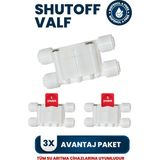 Mikasso Su Arıtma Cihazları Için Quick Girişli Shut Off Valf Vana 3 Adet - 0099 - Çok Renkli
