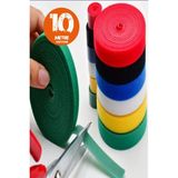 Mikasso Süper Güçlü Cırt Bant Bahçe Bitki Fide Bağlama Sarmaşık Sabitleyici Kablo Düzenleyici (10 mt x 1 Cm) - Çok Renkli