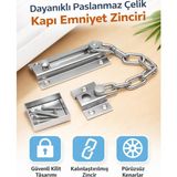 Mikasso Sürgülü Kapı Kilidi Demir Pencere Emniyet Zinciri Çelik Kapı Güvenlik Kilidi Dayanıklı Metal - Çok Renkli