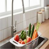 Mikasso Sürgülü Pratik Ayarlanabilir Lavabo Süzgeci, Ayarlı Süzgeç, Meyve Sebze Salata Yıkama Süzgeci Gri Pl