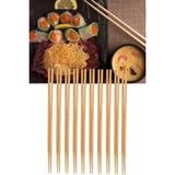 Mikasso Sushi Noodle Makarna Çin Yemek Çubukları Otel Restoranında Evde Kullanım Için (10 Çift) Ahşap Bambu