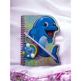 Mikasso Süslü Balık Defter Kalem Set Yumuşak Spiralli Çizgili 36 Yaprak Orta Boy Çok Renkli Konsept Defterle