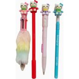 Mikasso Süslü Hediyelik Hello Kitty Kurşun Kalemli 4 Lü Set Işıklı Kalem Seti Pembe - Çok Renkli