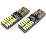 Mikasso T10 LED Ampul 24 Ledli Canbuslı Park Ampulü Beyaz 2'li Ahşap Altın - Çok Renkli