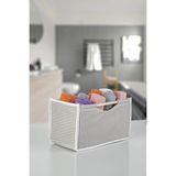 Mikasso Tahta Saplı Mini Gri Düzenleyici Kutu, Dekoratif Organizer 32X17X18 cm Keçe 10 x 15 Gri