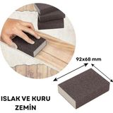 Mikasso Takoz Sünger Zımpara 92X68MM 60 Kum Siyah