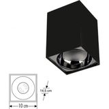 Mikasso Tapled Aydınlatma CT-5420 Foça 7 Watt Ledli Siyah Platin Renk Sıva Üstü Dekoratif Spot - Çok Renkli