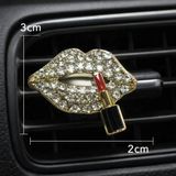 Mikasso Taşlı Dudak Figürlü Araç Içi Klima Süsü – Mini Kristal Tasarım (3×2 Cm) - Çok Renkli