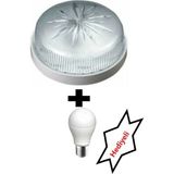 Mikasso Tavan Lambası Glop Armatür. Wc Tuvalet Banyo Balkon Merdiven Teras Aydınlatma (+Led Ampul) - Çok Renkli
