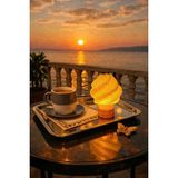 Mikasso Tealight Mumluk Mini Abajur Dekor Pilli Ledli Plastik Bej - Çok Renkli