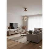 Mikasso Tekli Kristal Gold Renk LED Avize Sac 1 Belirtilmemiş Altın Salon / Oturma Odası - Çok Renkli