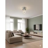 Mikasso Tekli Kristal Taşlı Gri LED Avize Sac 1 Belirtilmemiş Gri Salon / Oturma Odası - Çok Renkli
