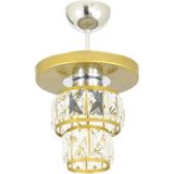 Mikasso Tekli Kristal Taşlı Lüks Modern Spor Model Yuvarlak Tepsi Eskitme Avize Metal 1 E27 Sarı - Çok Renkli