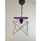 Mikasso Tekli Modern Boyalı Antre, Çocuk Odası Avizesi Ahşap 1 E27 Mor Salon / Oturma Odası - Çok Renkli