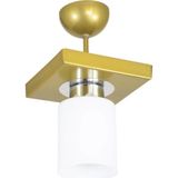 Mikasso Tekli Modern Spor Model Kare Tepsi Eskitme Avize Metal 1 E27 Altın - Çok Renkli