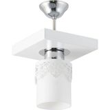 Mikasso Tekli Modern Spor Model Kare Tepsi Taçlı Beyaz Avize Metal 1 E27 Beyaz - Çok Renkli