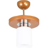Mikasso Tekli Modern Spor Model Yuvarlak Tepsi Bakır Avize Metal 1 E27 Metalik Salon / Oturma Odası - Çok Renkli