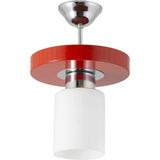 Mikasso Tekli Modern Spor Model Yuvarlak Tepsi Kırmızı Avize Metal 1 E27 Beyaz Salon / Oturma Odası - Çok Renkli
