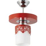 Mikasso Tekli Modern Spor Model Yuvarlak Tepsi Taclı Kırmızı Avize Krom 1 E27 Beyaz - Çok Renkli