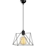 Mikasso Tekli Tel Sarkıt Avize Siyah, Modern Dekoratif Metal Lamba EV-621 1 Belirtilmemiş E27 Siyah Salon / - Çok Renkli