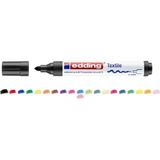 Mikasso Tekstil Markörü Kumaş Boyama Kalemi 2-3 mm Siyah Siyah - Çok Renkli