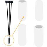 Mikasso Tel Sandalye, Firkete Masa Sehpa Ayak Pabucu 10 mm (24 Adet) Beyaz