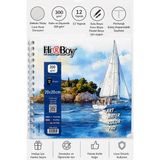 Mikasso Telli Suluboya Eskiz Defteri 20X20 cm 1 Adet Herboy 300 gr Sulu Boya Eskiz Defteri Karakalem Çizim 1 - Çok Renkli
