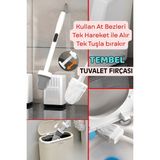 Mikasso Tembel Tuvalet Fırçası - Wc Fırçası - Silikon Fırça - Banyo Fırçası - Kullan At Bezler Için Otomatik - Çok Renkli
