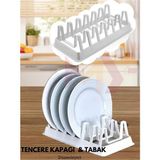 Mikasso Tencere Kapağı & Tabak Düzenleyici, Dolap Çekmece Içi Düzenleyici Aparat Beyaz, KP-166 Plastik 40 x