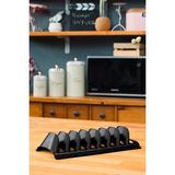 Mikasso Tencere,kapak,tabak,tava Düzenleyici Raf Stant Organizer 7 Bölmeli Plastik Tabaklık Plastik 30 x 50