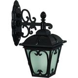 Mikasso Teras Balkon Bahçe Duvar Lambası - Siyah Aplik - Bahçe Sarkıt Aydınlatma Boy 47CM - Çok Renkli