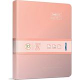 Mikasso The Book Pastel 20X28 120 Yaprak 4 Bölmeli Sert Kapak Ciltli Defter (3302) Çizgili Pastel Pembe Sert - Çok Renkli