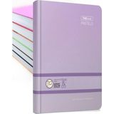 Mikasso The Book Pastel 20X28 400 Yaprak 4 Bölmeli Sert Kapak Ciltli Defter (3485) Çizgili Mor Sert Düz Çizg - Çok Renkli