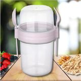 Mikasso Titiz Take'n Go Büyük Boy Müsli Kabı 1100 ml AP-9453 Plastik Pembe