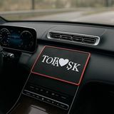 Mikasso Tofaşk Kaymaz Torpido Pedi - Tofaşk Kaydırmaz Ped - Tofaşk Yazılı Ped - Çok Renkli
