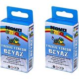 Mikasso Tozsuz Beyaz Tebeşir 10LU (NC-4110) 2 Kutu Beyaz Tebeşir Çok Renkli