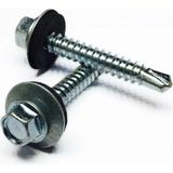 Mikasso Trapez Çatı Vidası 5.5X25 mm 25 Adet Matkap Uçlu Sac Akıllı Vida Çatı Panel Metal Ağaç Vidası