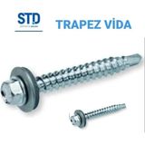 Mikasso Trapez Vida Matkap Uclu Çatı Vidası 5,5 X38 *** 10 Adet Vida