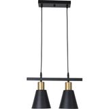 Mikasso Trend Modern Tasarım Metal Cafe - Mutfak - Salon - Hol Siyah Renk 2 Li Avize Metal 2 E27 Siyah Salon - Çok Renkli