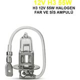 Mikasso Trifa H3 Halojen Far Ampülü 12V 55WATT Sarı Avatech Ahşap Altın - Çok Renkli