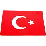 Mikasso Türk Bayrak Kaymaz Torpido Pedi - Türk Bayrak Kaydırmaz Ped - Türk Bayrak Torpido Kaydırmaz Ped - Çok Renkli
